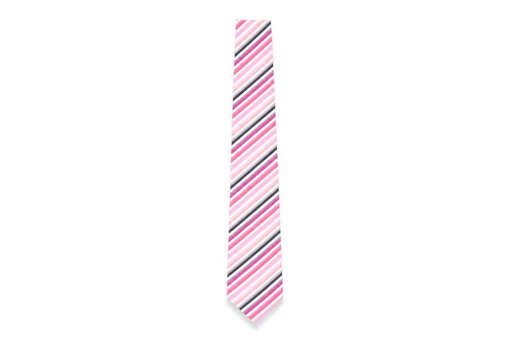 Jeff Banks Men's Pink Striped Silk Tie