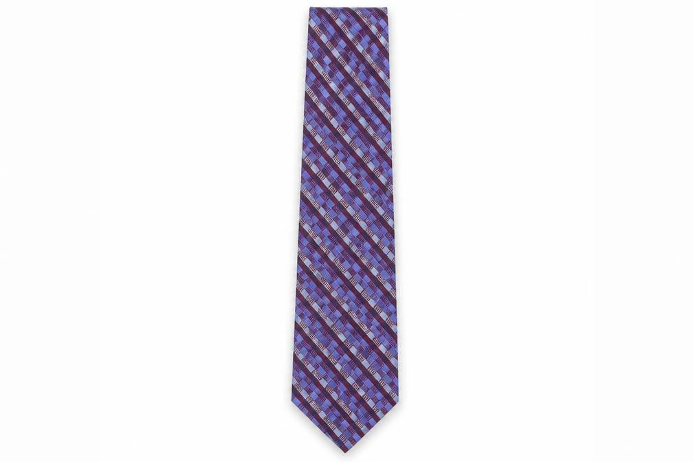 Jeff Banks Men's Multicoloured Checked Silk Tie