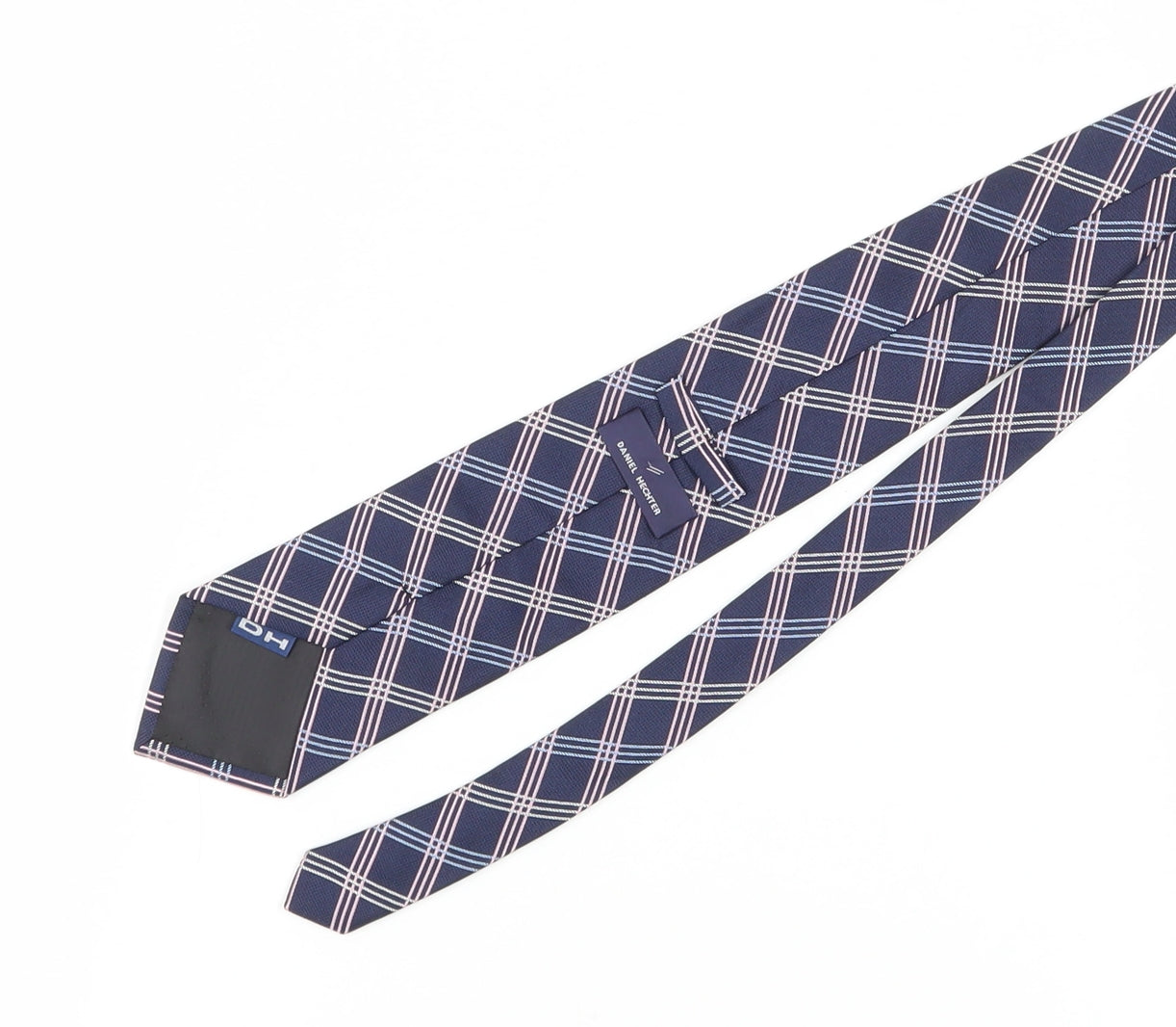 Daniel Hechter Men's Blue Plaid Silk Tie One Size