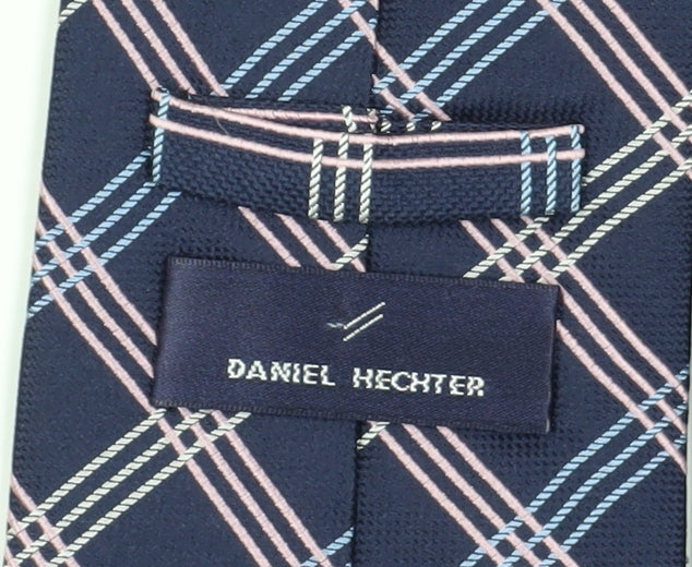 Daniel Hechter Men's Blue Plaid Silk Tie One Size