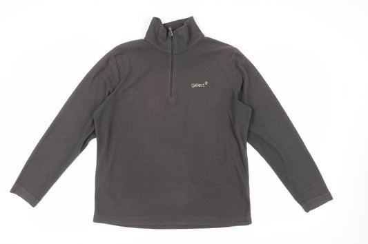 Gelert Men's Black 1/2 Zip Fleece Sweatshirt, Size S