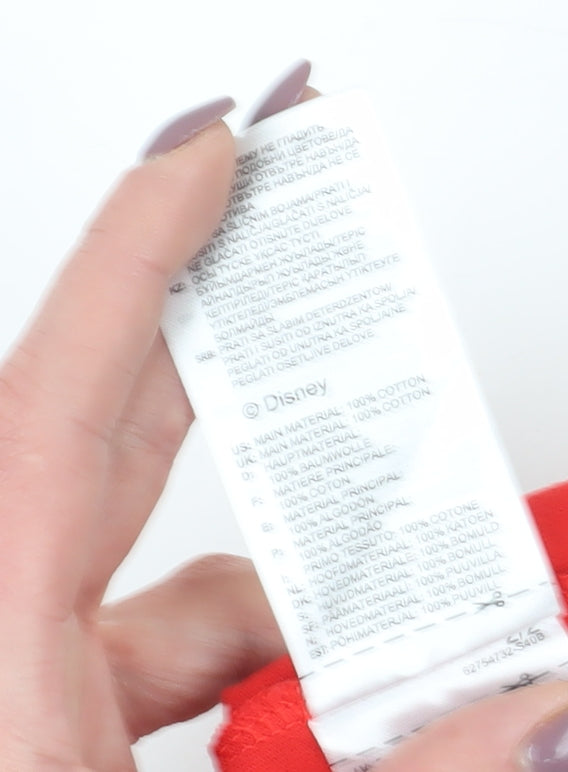 Adidas Unisex Baby Red Graphic T-Shirt 18-24M