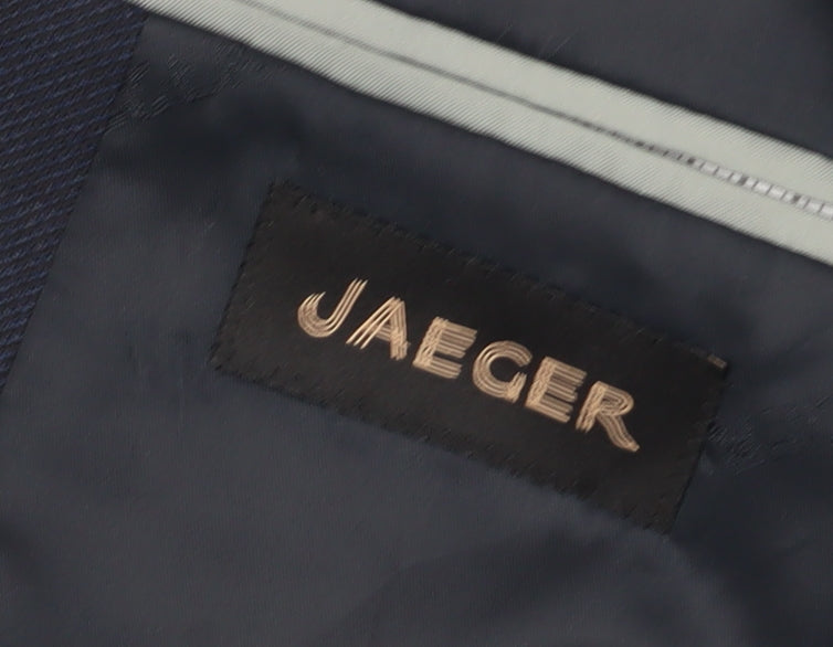 Jaeger Men's Blue Blazer, 38, Regular Fit, Formal Elegance