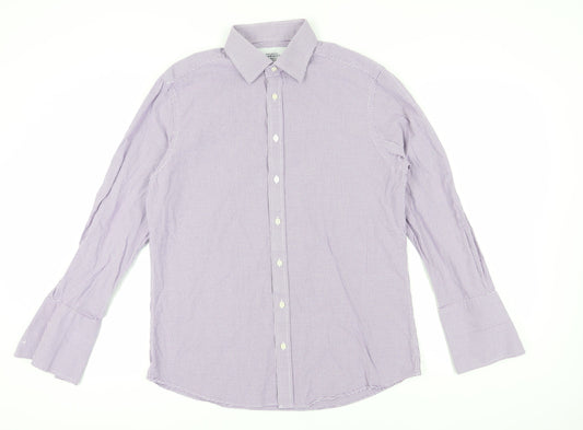 Charles Tyrwhitt Men’s Purple Slim Fit Check Shirt