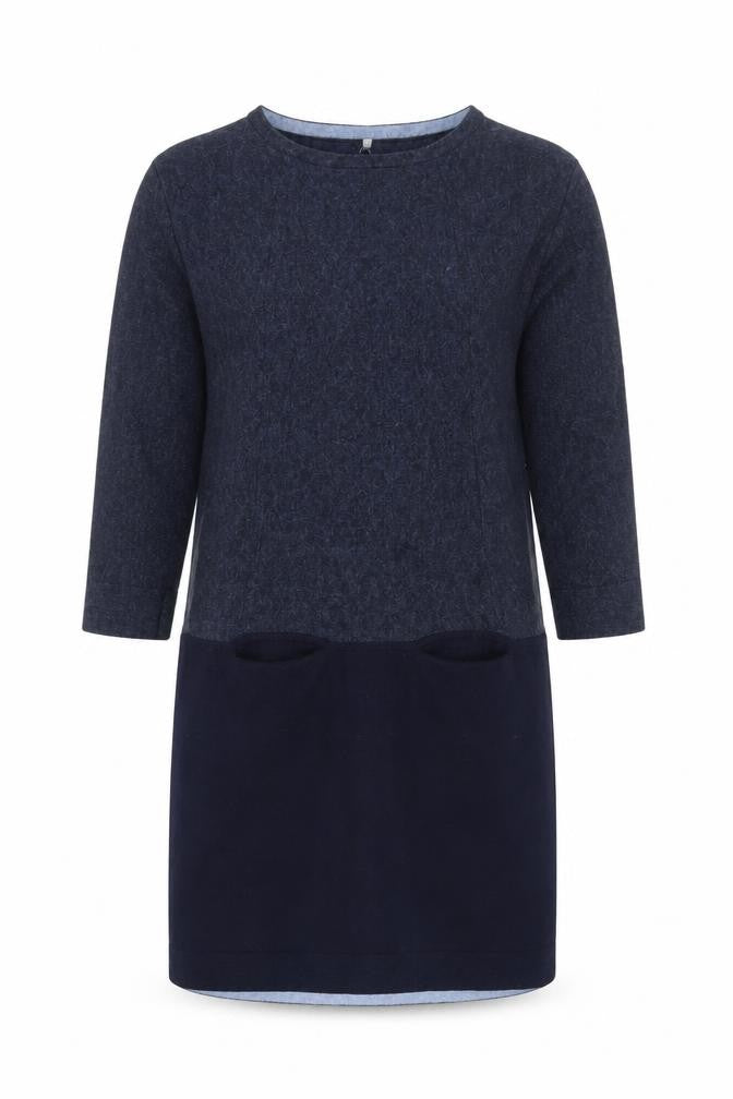 No Label Women's Blue Knit Shift Dress Size 14