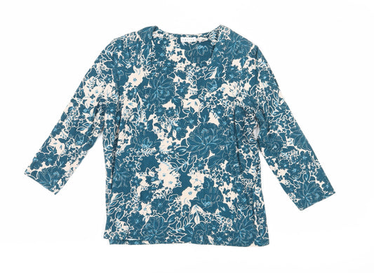 Eastex Women’s Floral Top Multicoloured 3/4 Sleeve Size 10