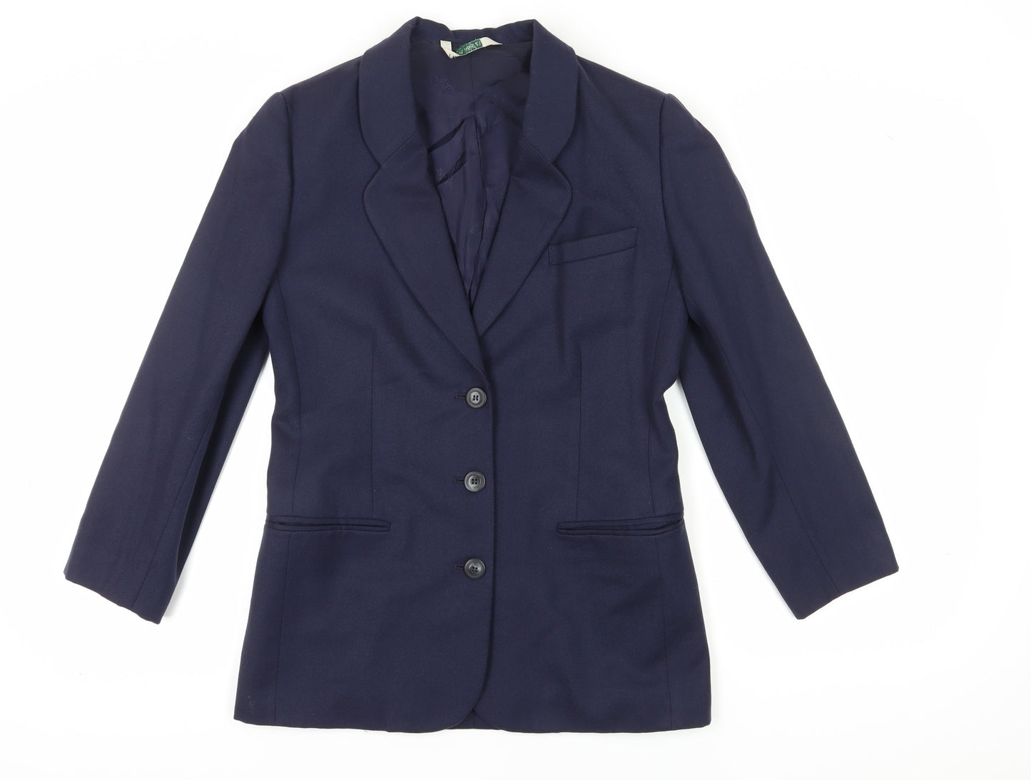 Laura Ashley Women's Blue Wool Suit Jacket Size 10 Vintage