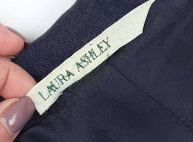 Laura Ashley Women's Blue Wool Suit Jacket Size 10 Vintage