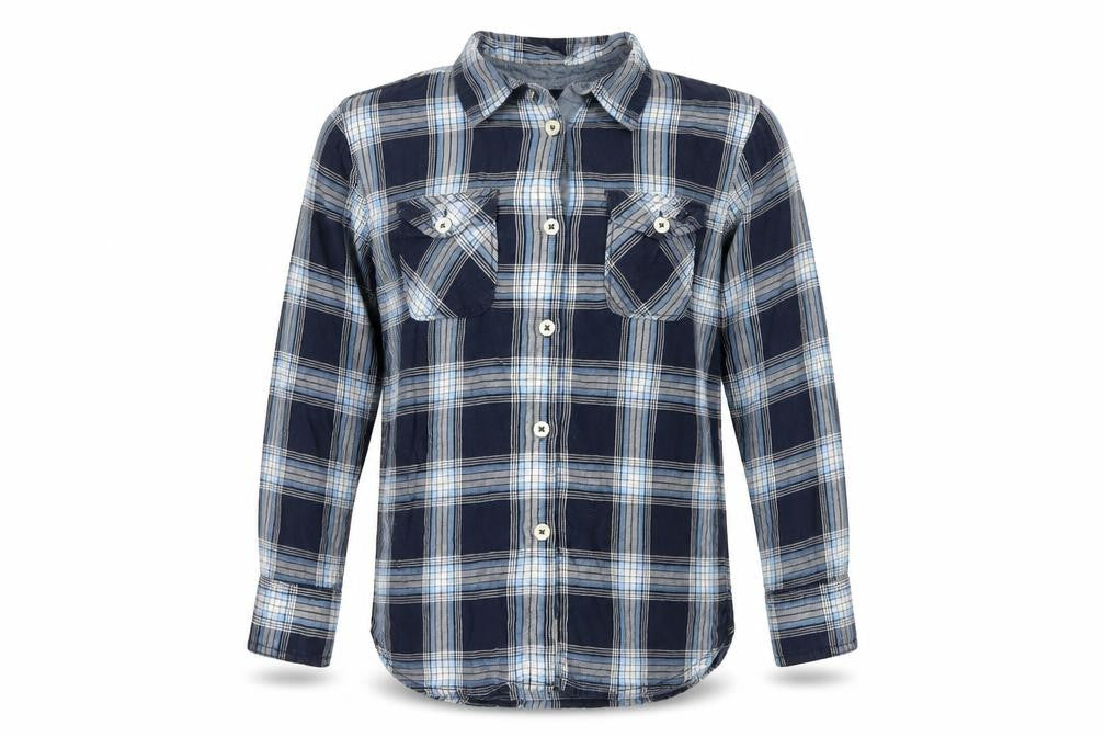 SoulCal Boys Blue Plaid Button-Up Shirt 7-8 Years