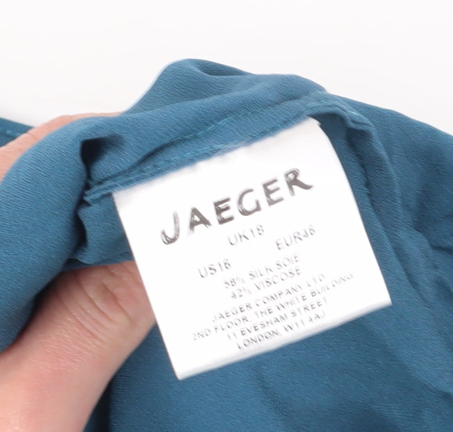 Jaeger Women's Blue Shift Dress, Size 18, Summer Style