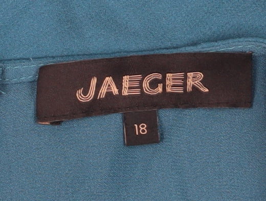 Jaeger Women's Blue Shift Dress, Size 18, Summer Style
