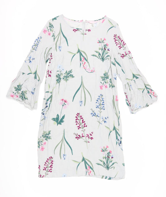 Joules Women's Floral Shift Dress, Size 12, Multicoloured