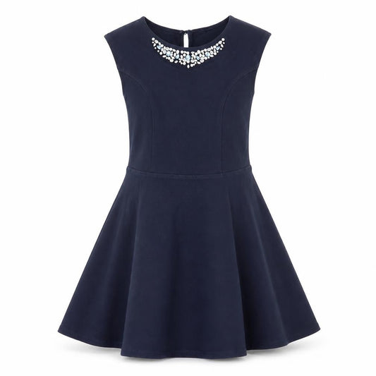 Abercrombie & Fitch Kids Girls Blue Fit & Flare Dress Medium
