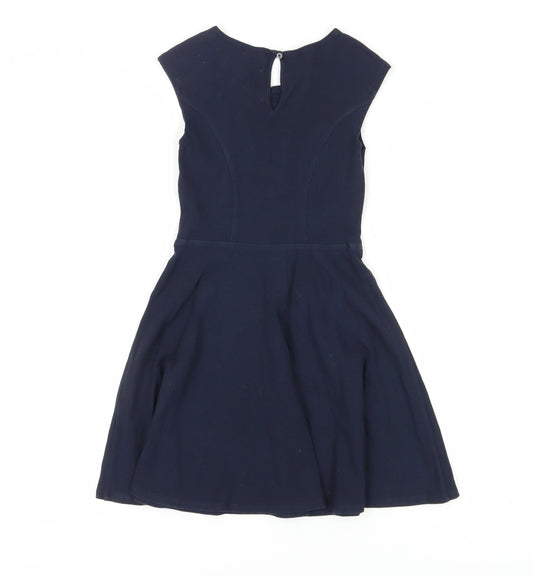 Abercrombie Kids Girls Blue Fit & Flare Dress Medium