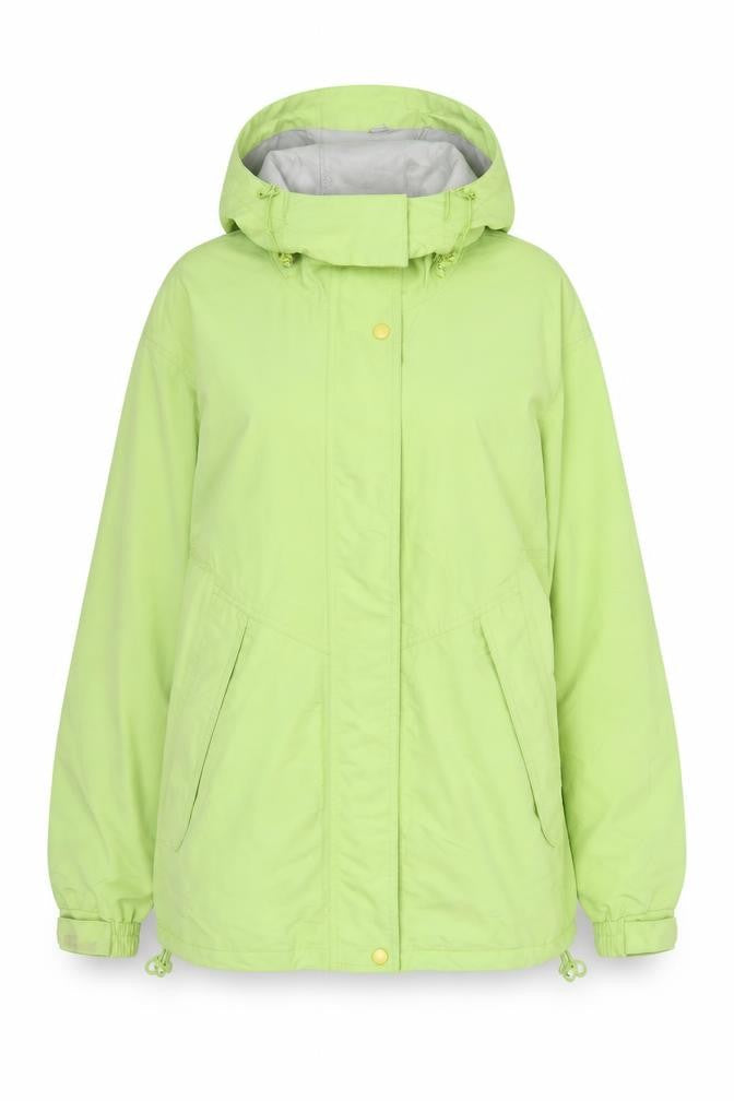 Arctic Storm Green Nylon Parka Jacket, Unisex M