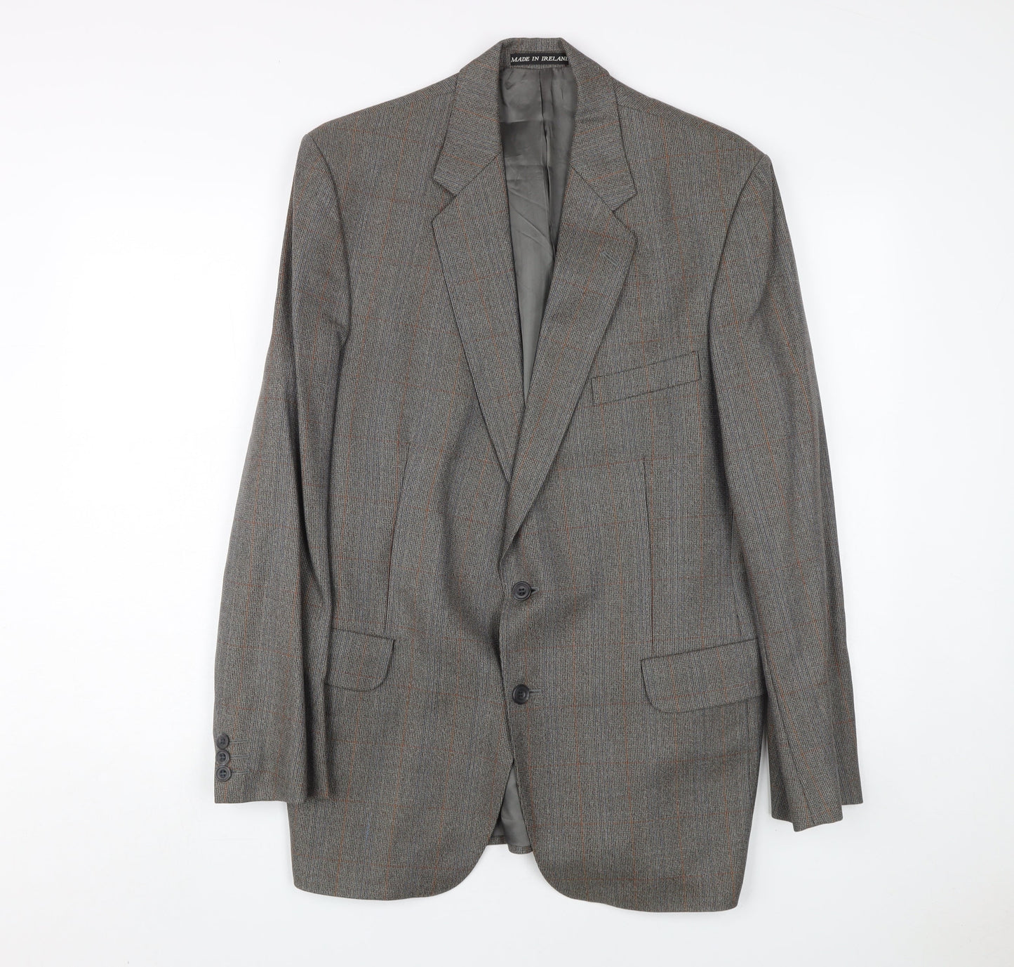 Dunn & Co Men's Grey Check Blazer 42 Wool