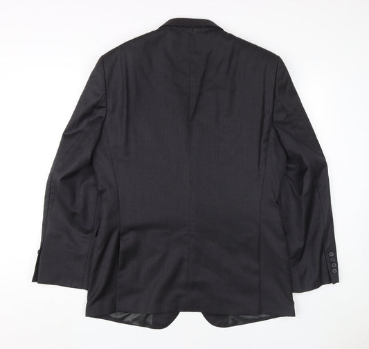 Jaeger Men's Black Wool Blazer, Size 42S, Formal Wear