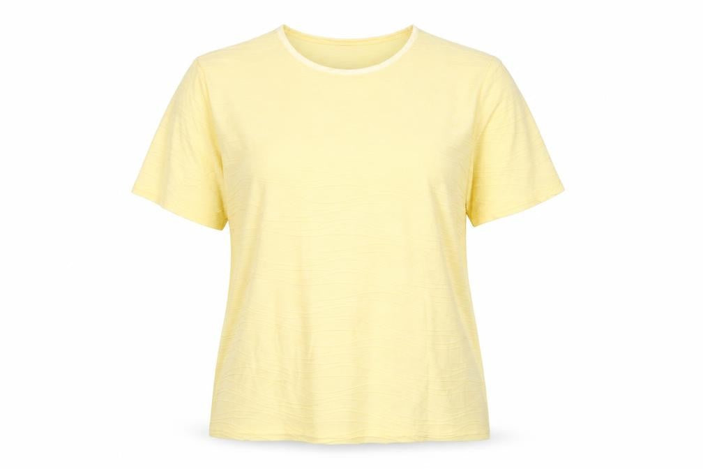 Honor Millburn Women's Yellow Crew Neck T-Shirt, Size 14-16
