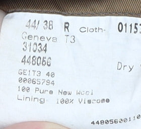 Magee Men's Brown Check Wool Blazer, Size 44R, Classic