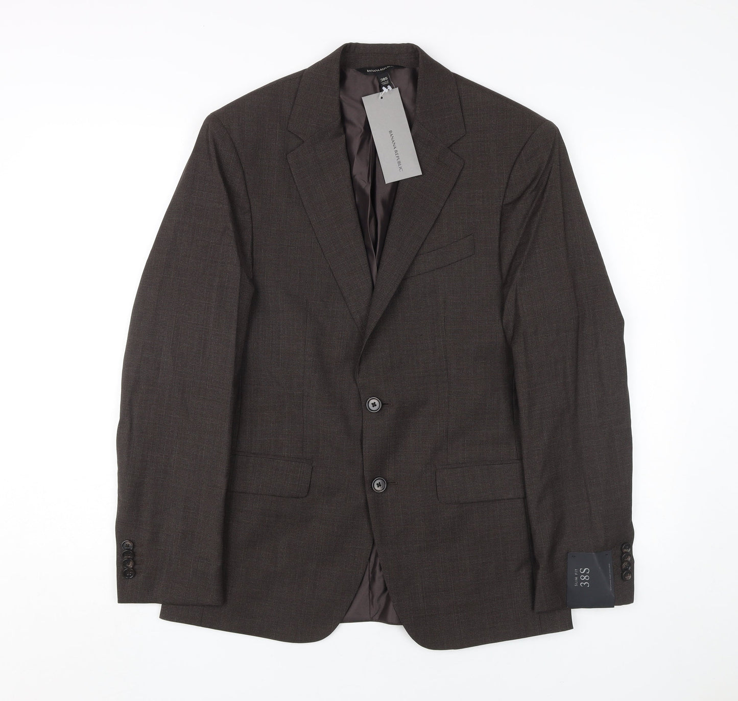 Banana Republic Men's Brown Wool Blazer, Size 38S, Formal Wear