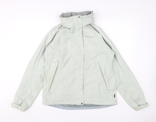 Sprayway Women's Grey Hooded Jacket Size 10 Waterproof