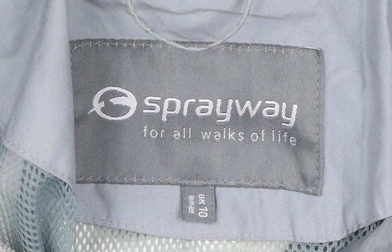 Sprayway Women's Grey Hooded Jacket Size 10 Waterproof
