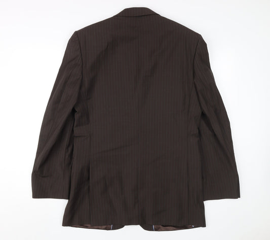 Jasper Conran Men's Brown 38R Striped Blazer Regular Fit