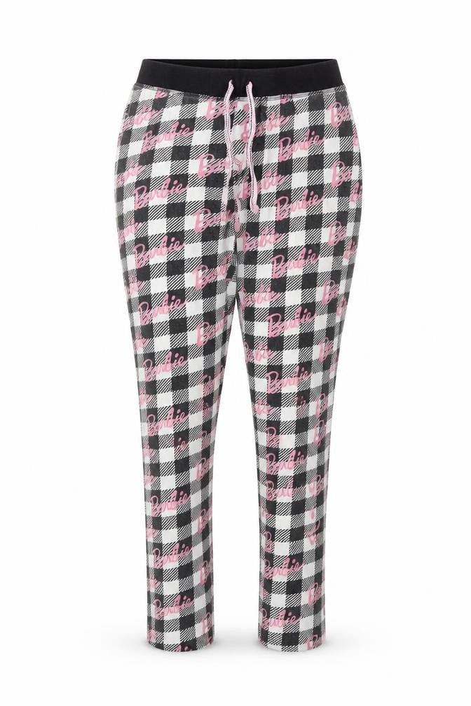 Barbie Women's Black Check Pyjama Pants M