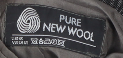 Crombie Men's Grey Wool Blazer 44 Long Formal