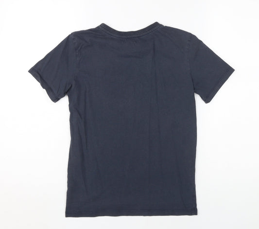 Tommy Hilfiger Boys Blue T-Shirt, Size 12 Years, Logo Accent