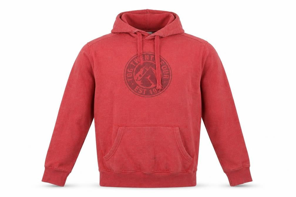 Mens UK L Regular TOG 24 Red Pullover Hoodie