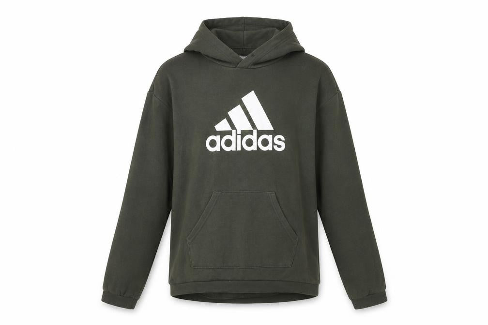 Womens UK XS Regular adidas Green Pullover Hoodie