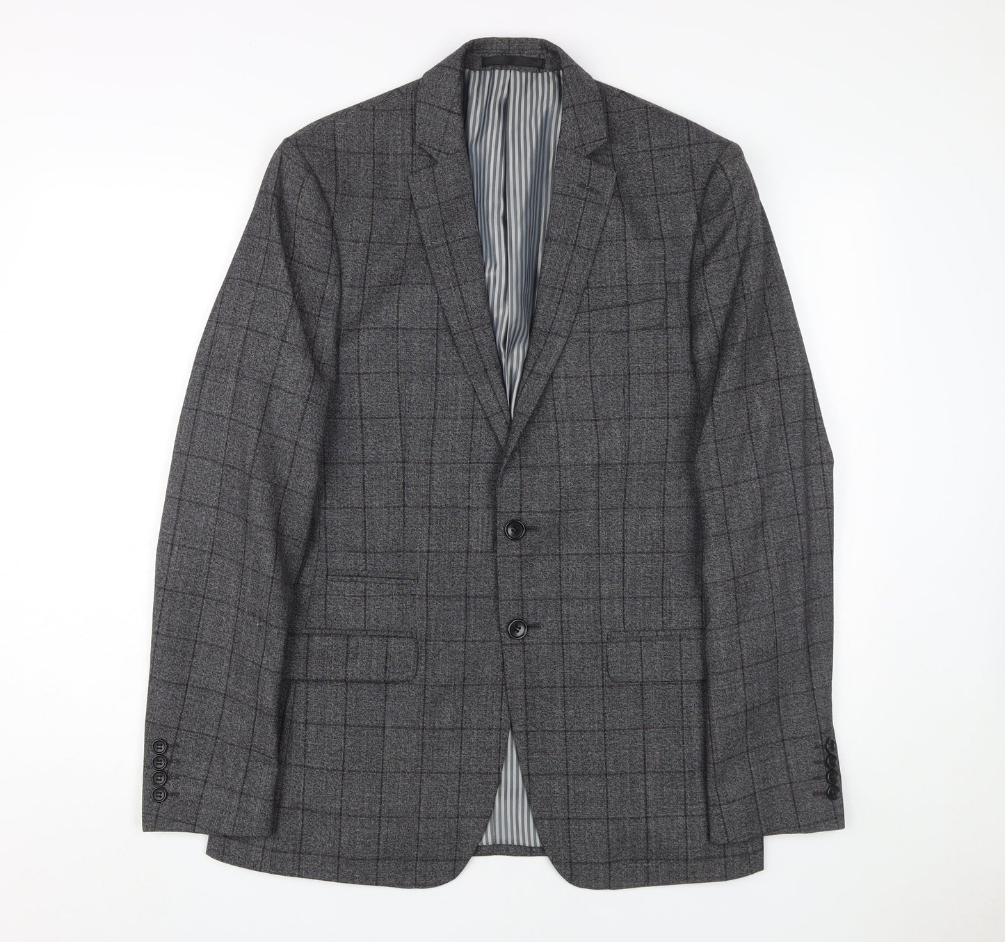 STVDIO Jeff Banks Men's Grey Check Blazer 40L