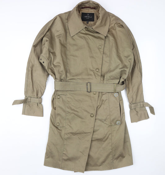 AllSaints Women's Beige Trench Coat Size 8 Belted Classic