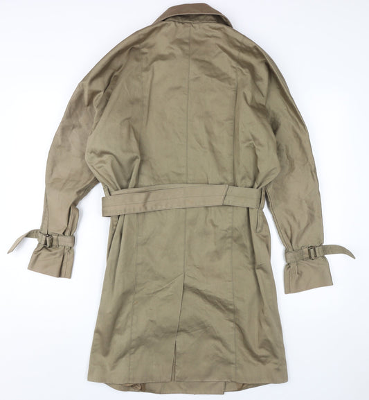 AllSaints Women's Beige Trench Coat Size 8 Belted Classic