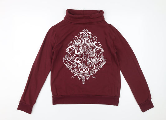 Harry Potter Women's Burgundy Sweatshirt Size 8