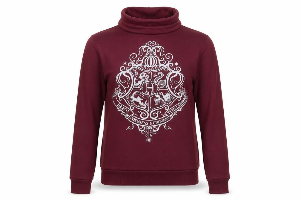 Womens UK 8 Regular Harry Potter Burgundy Pullover Sweatshirt