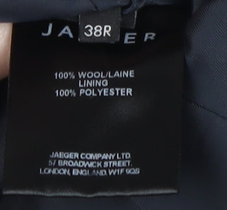 Jaeger Men's Black Striped Blazer 38R Formal