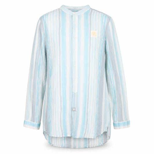 Womens UK Size L Diesel Blue Cotton Button-Up
