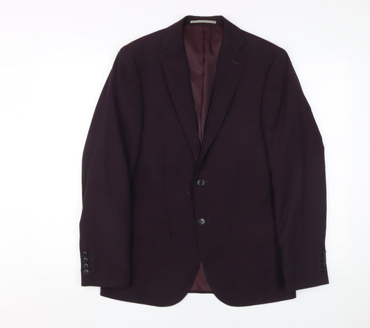 Moss London Men's Purple Blazer Size 38 Regular Fit