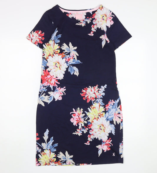 Joules Women's Multicoloured Floral Shift Dress Size 10