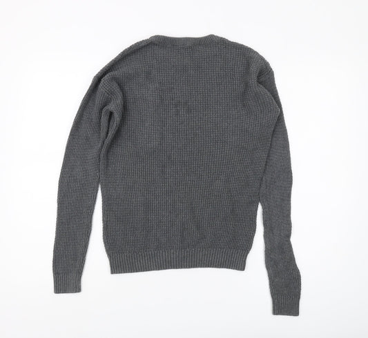 H&M Boys Grey Pullover Jumper, Size 12 Years, Crew Neck