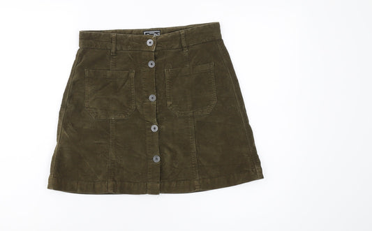Superdry Women's Green A-Line Corduroy Skirt - S