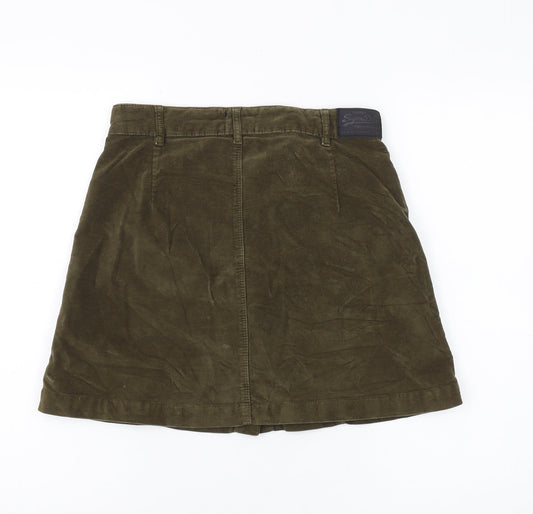 Superdry Women's Green A-Line Corduroy Skirt - S