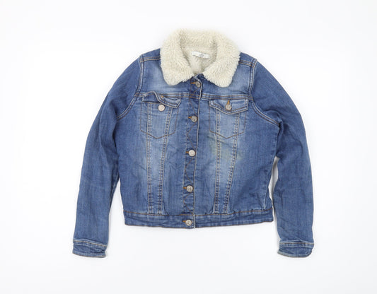 Marks and Spencer Girls Blue Denim Jacket 11-12 Years