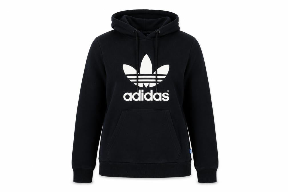 Unisex Adults UK 10 Regular adidas Black Pullover Hoodie