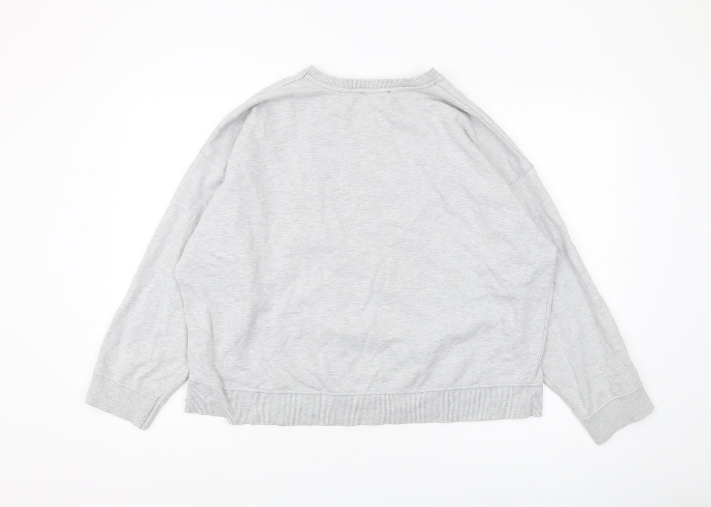 New Look Women's Grey Paris Pullover Sweatshirt L