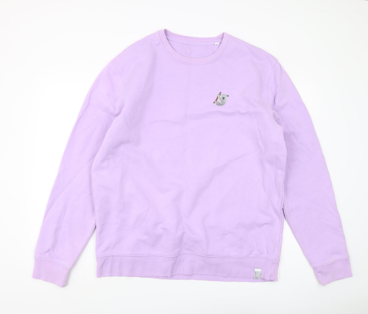 Big Wild Thought Unisex Purple XL Pullover Sweatshirt