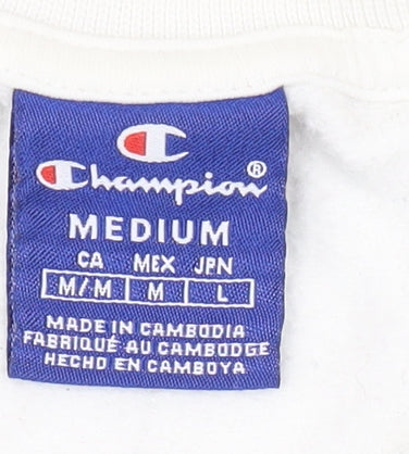 Champion Unisex White Pullover Sweatshirt M