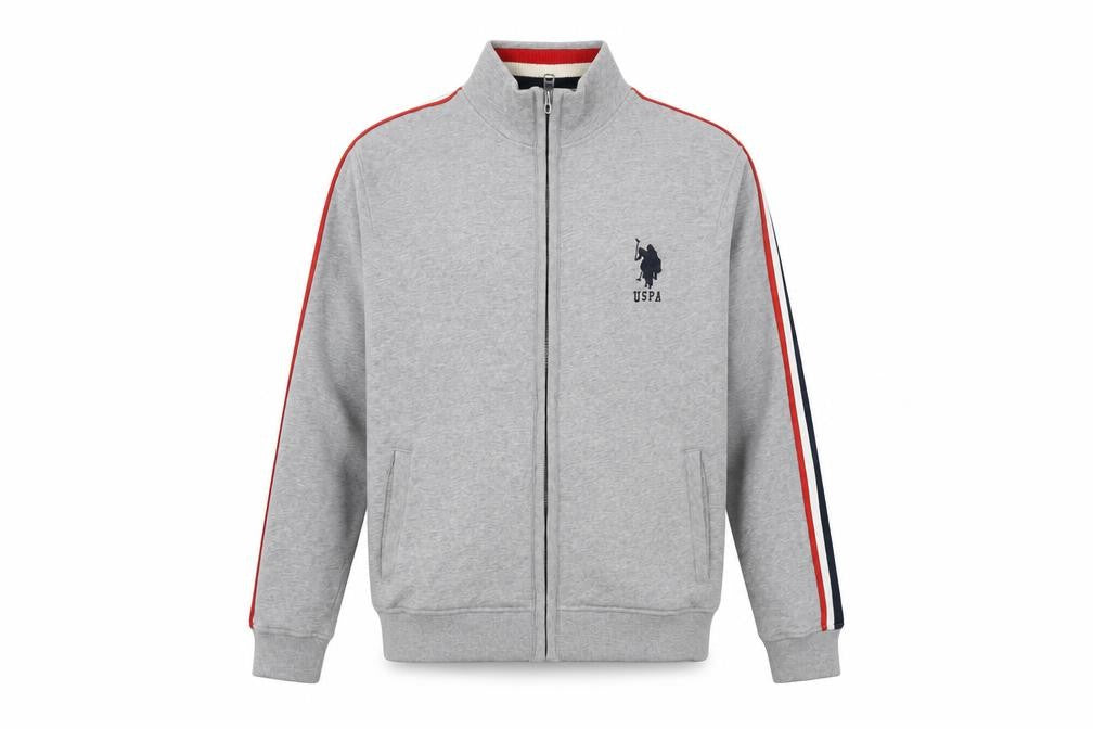 U.S. Polo Assn. Men's Grey Full Zip Sweatshirt M